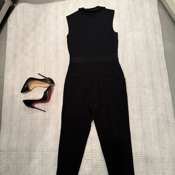 Black  Jumpsuit with Tuxedo Collar, Judith and Charles, US 2 - Picture 4 of 6